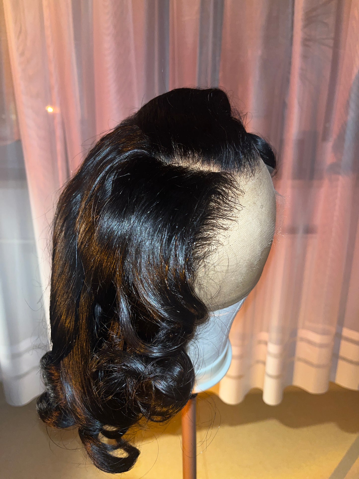 Raw Body wave wig Styled with Bombshell Curls (HD Lace)
